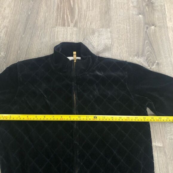 Vtg Y2K Essential Elements Petite Sz P Womens Zip Up Black Jumpsuit Long Sleeve - Picture 6 of 11